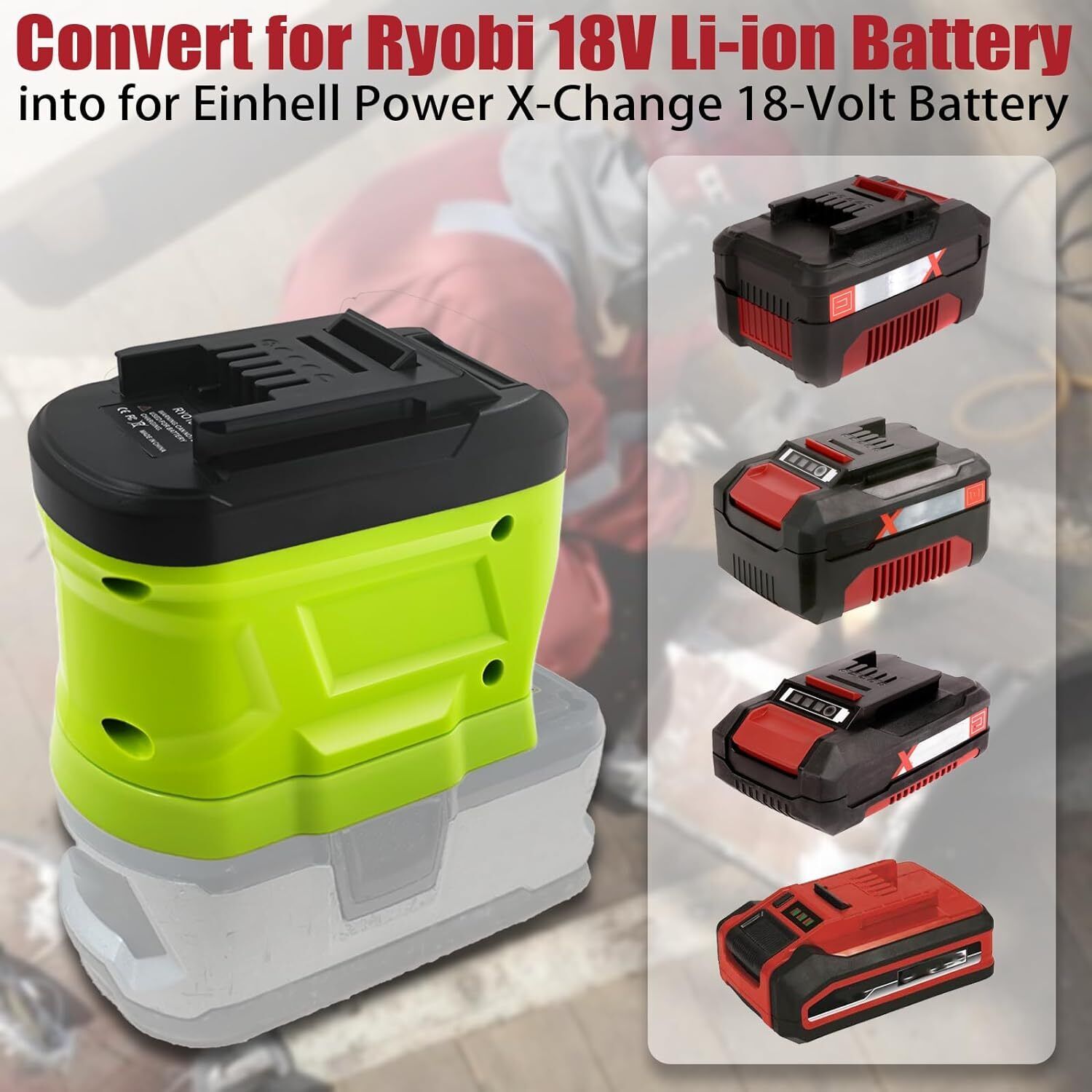 Battery Adapter for Ryobi 18V  - đánh giá và giá Power Tools Ryobi